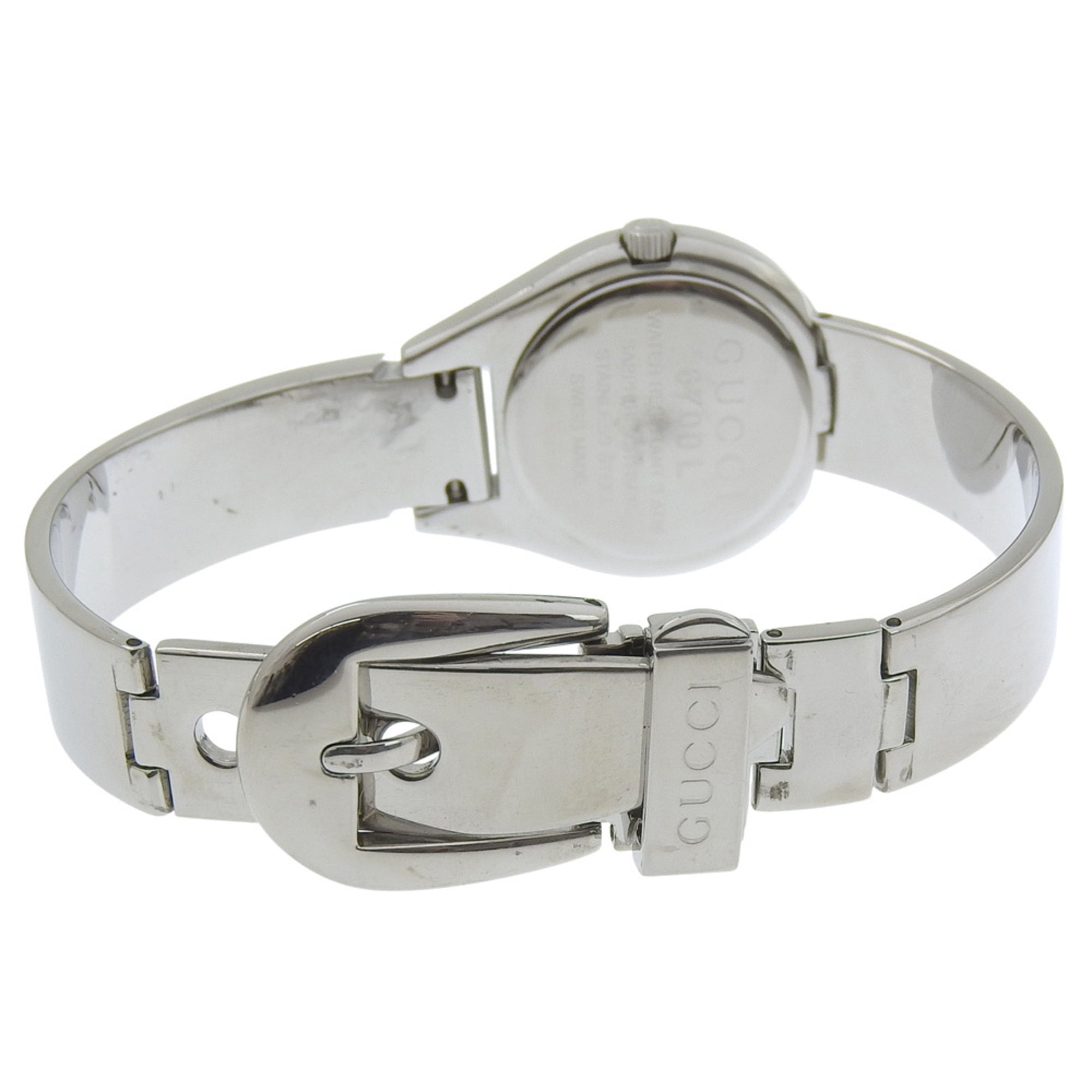 Gucci GUCCI watch 6700L stainless steel black quartz analog display dial women's — Good