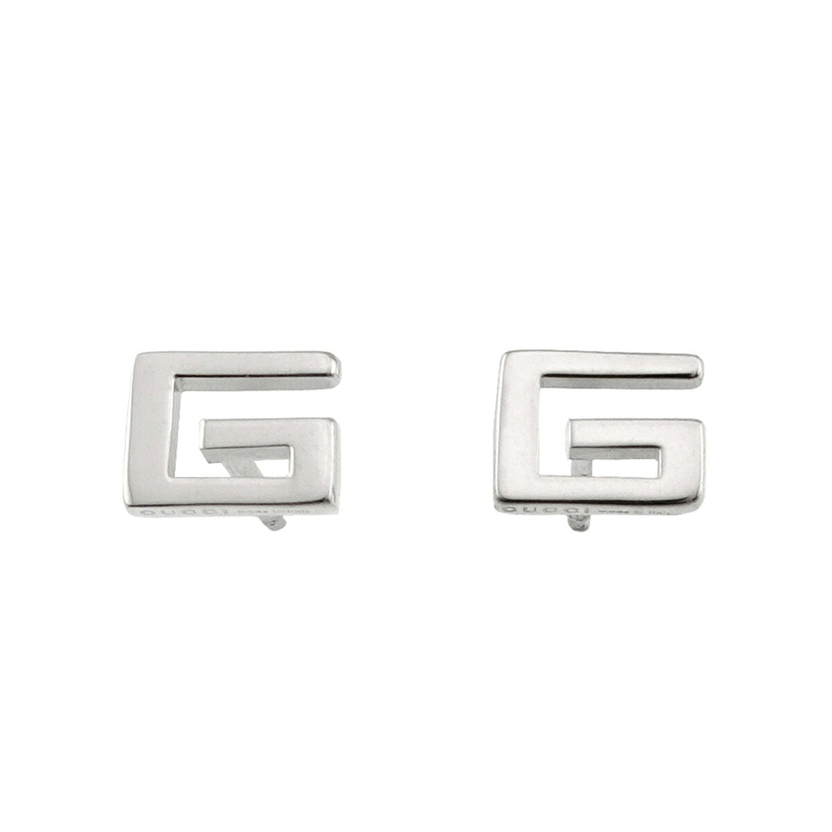 Gucci GUCCI G Earrings 18K WG White Gold 750 Pierced — Like New