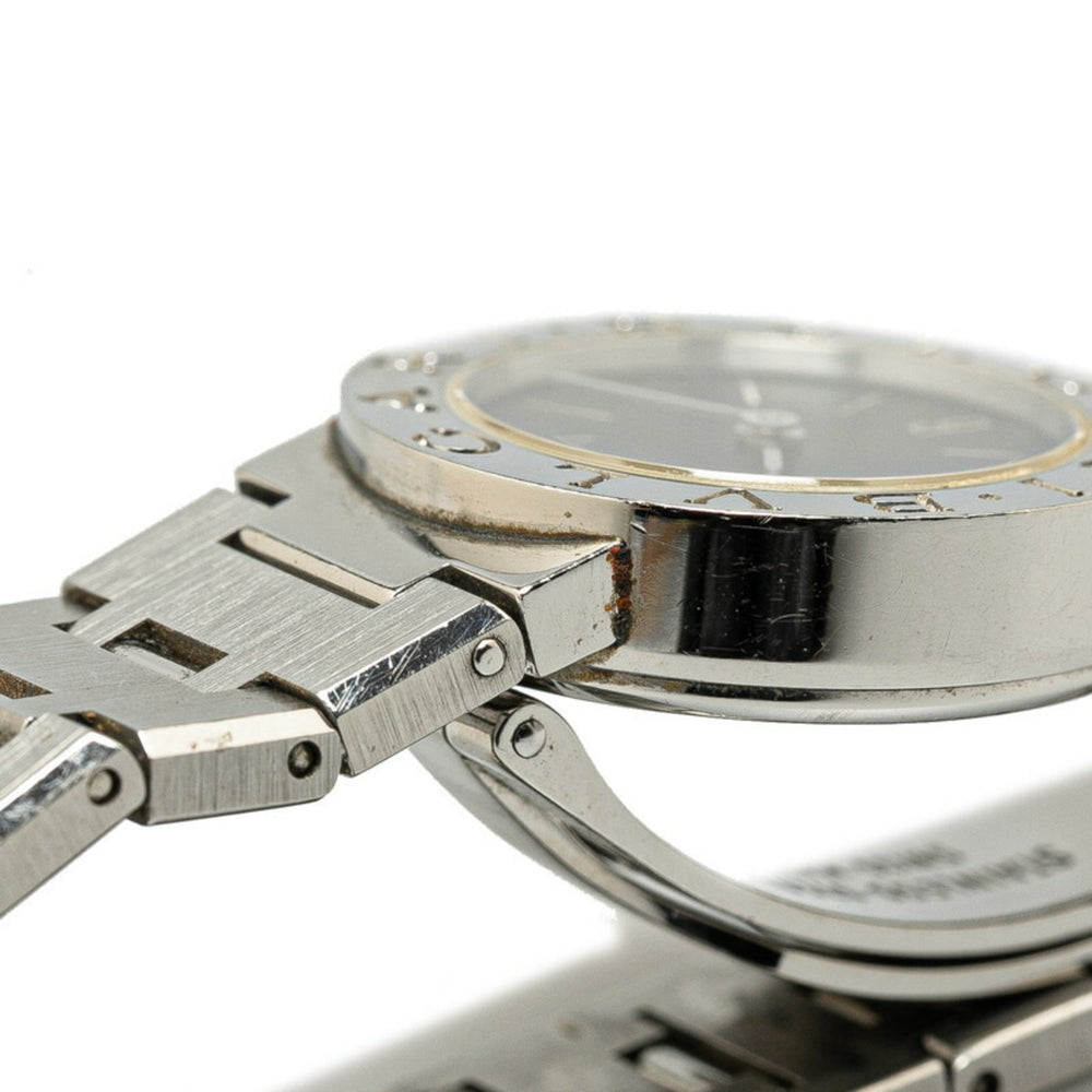 BVLGARI Watch BB23SS Quartz Black Dial Stainless Steel Women's — Good