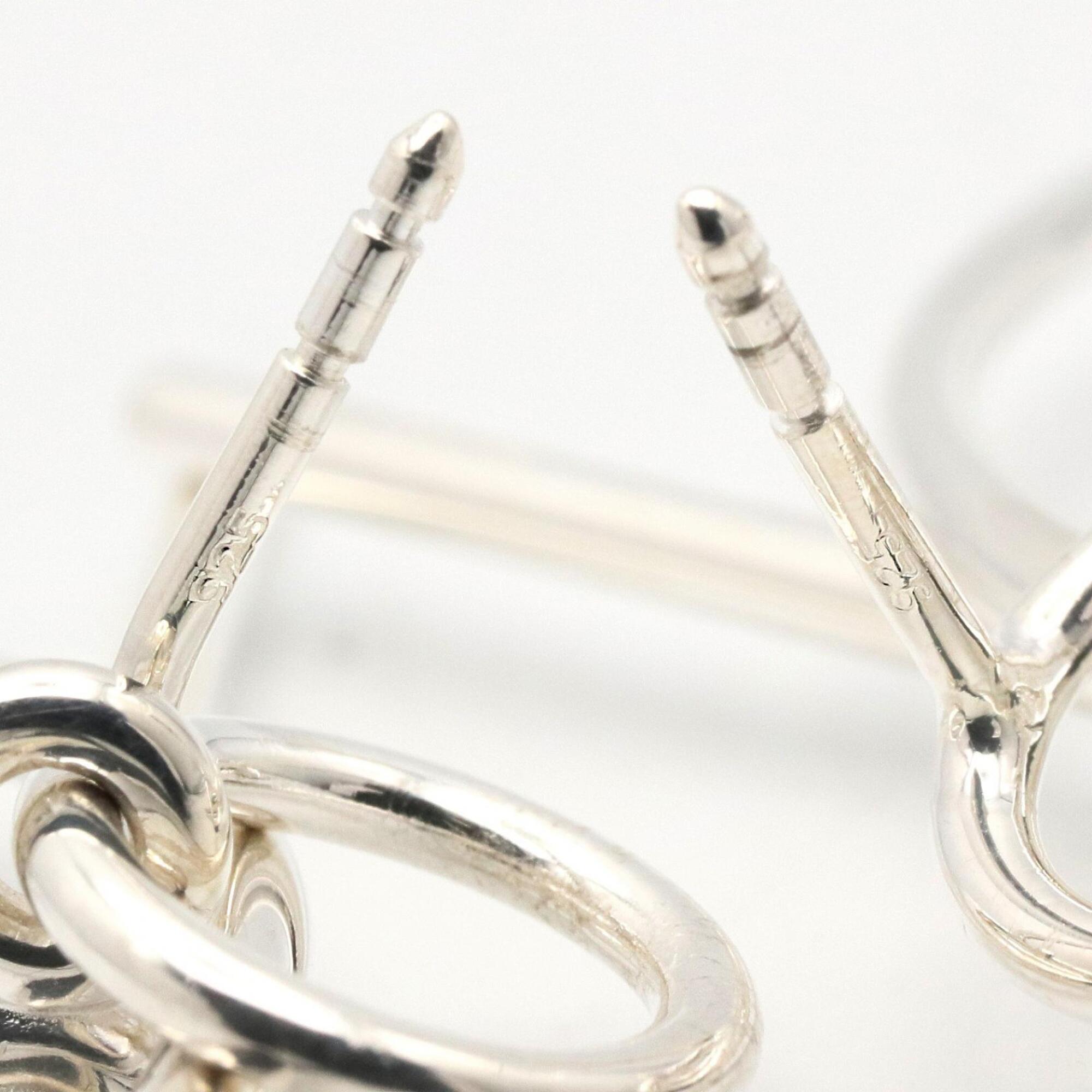 Hermes Loop MM Earrings, Sterling Silver 925, Women's Tone — Like New