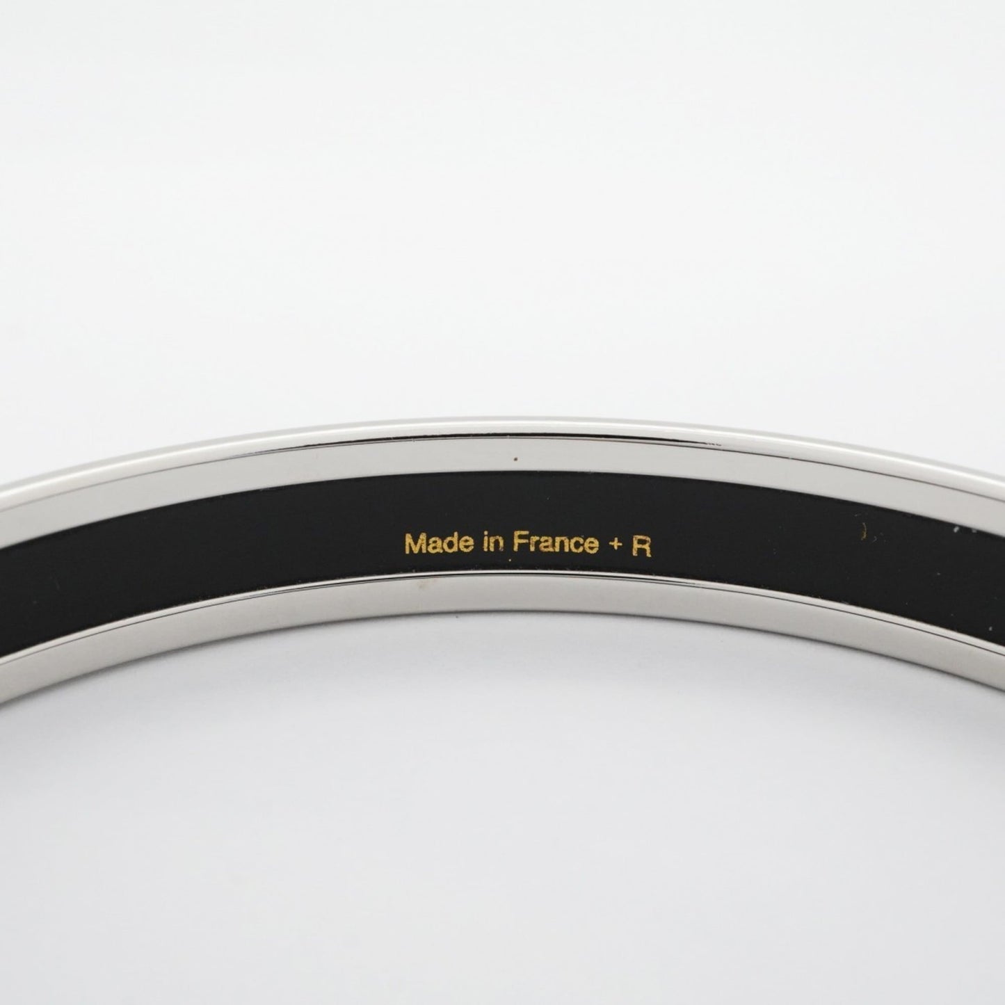 Hermes bangle, enamel PM, metal, cloisonné, silver, blue, multicolor, women's