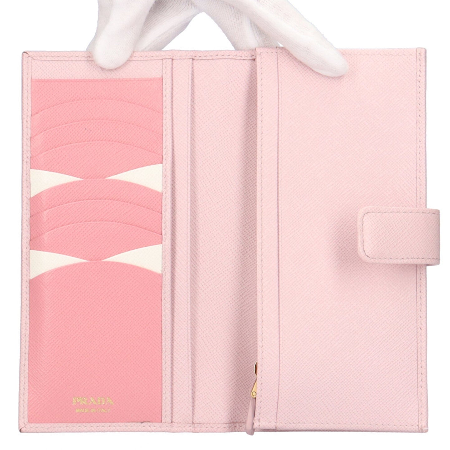 Pre-owned Prada Saffiano Leather Long Wallet for Women