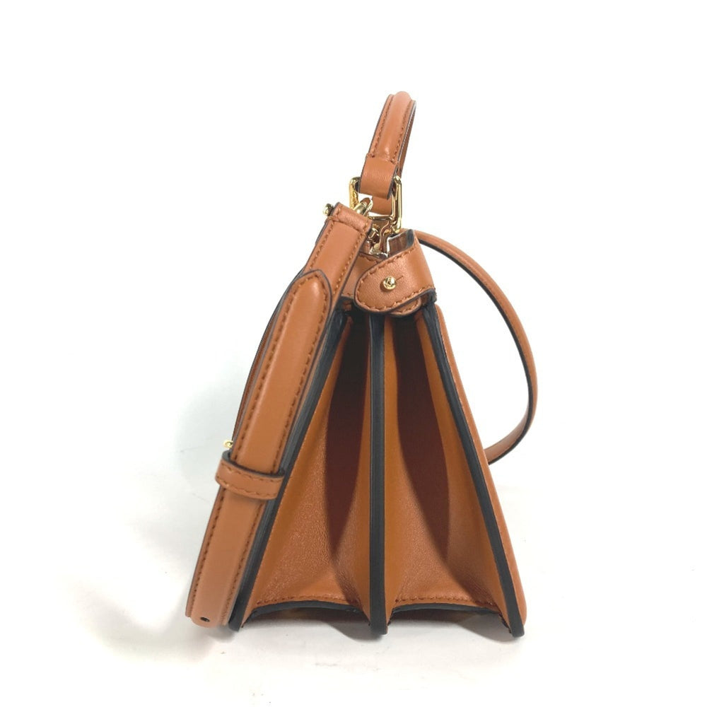 FENDI 8BN335 Peekaboo ISeeU Petite Bag Handbag Shoulder Leather Women's Brown E-240717-2 — New - Store Return