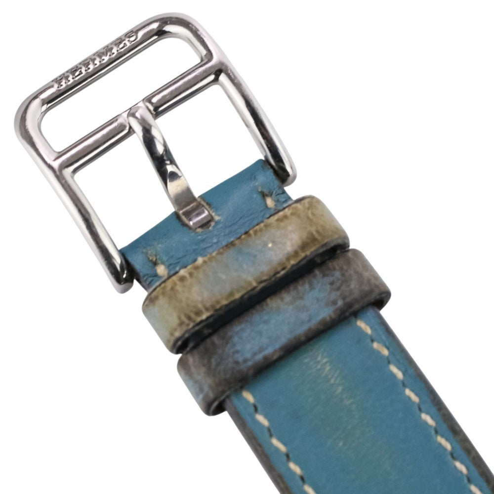 HERMES H-Watch HH1.210 White Dial Blue Silver Color Women's Watch — Very Good