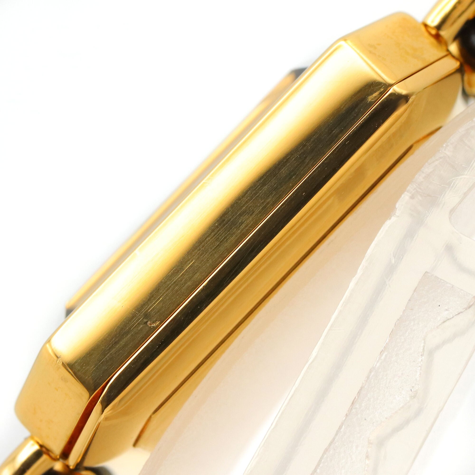 Chanel CHANEL Première S Watch, Gold Plated (GP), Leather Strap, Women's, Black, H0001 — Very Good
