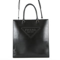 Prada Triangle Tote Bag 1BA332 PRADA 2-way Black