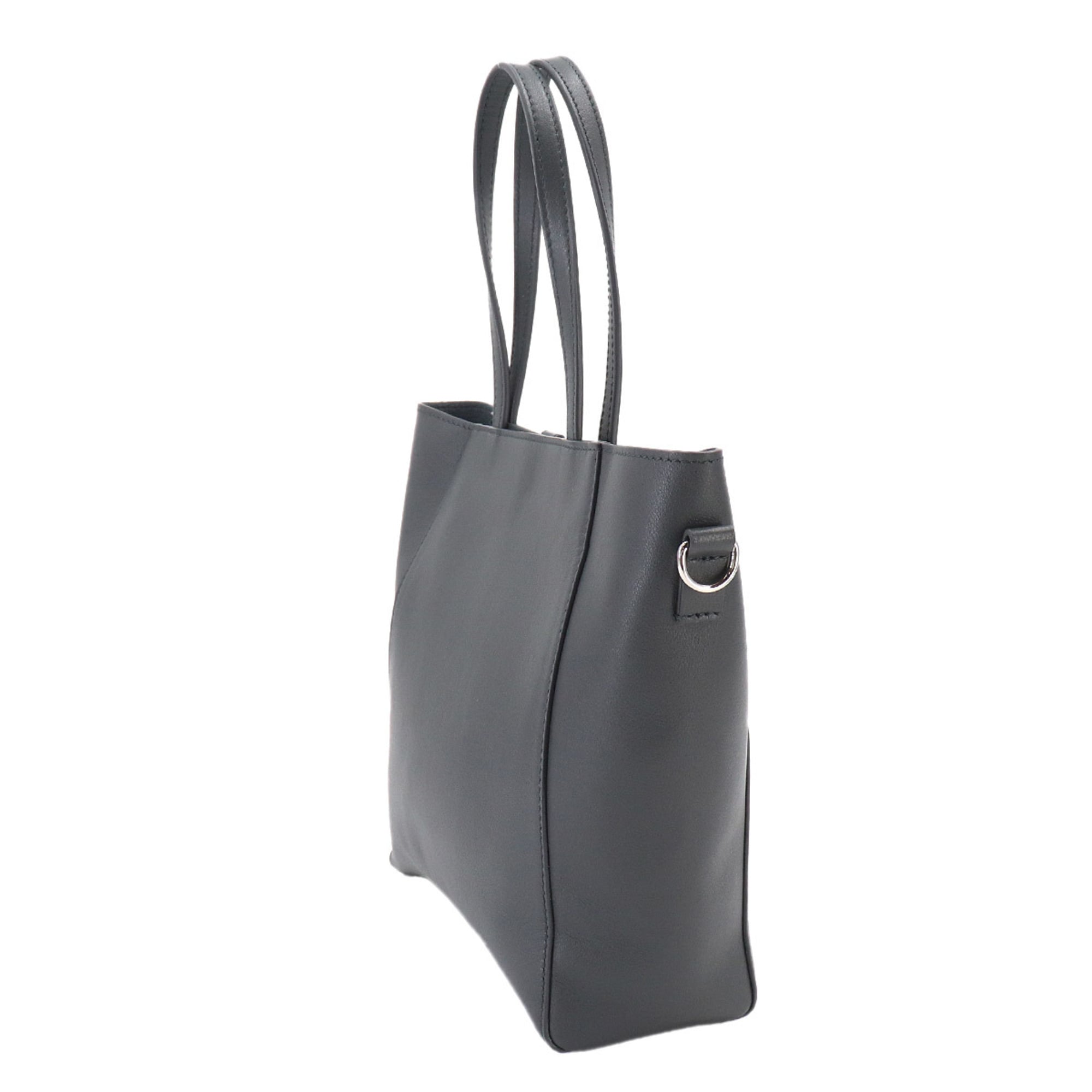 Balenciaga Hourglass Soft Small 2-way Tote Shoulder Handbag Leather Gray 810415 — New - Store Return