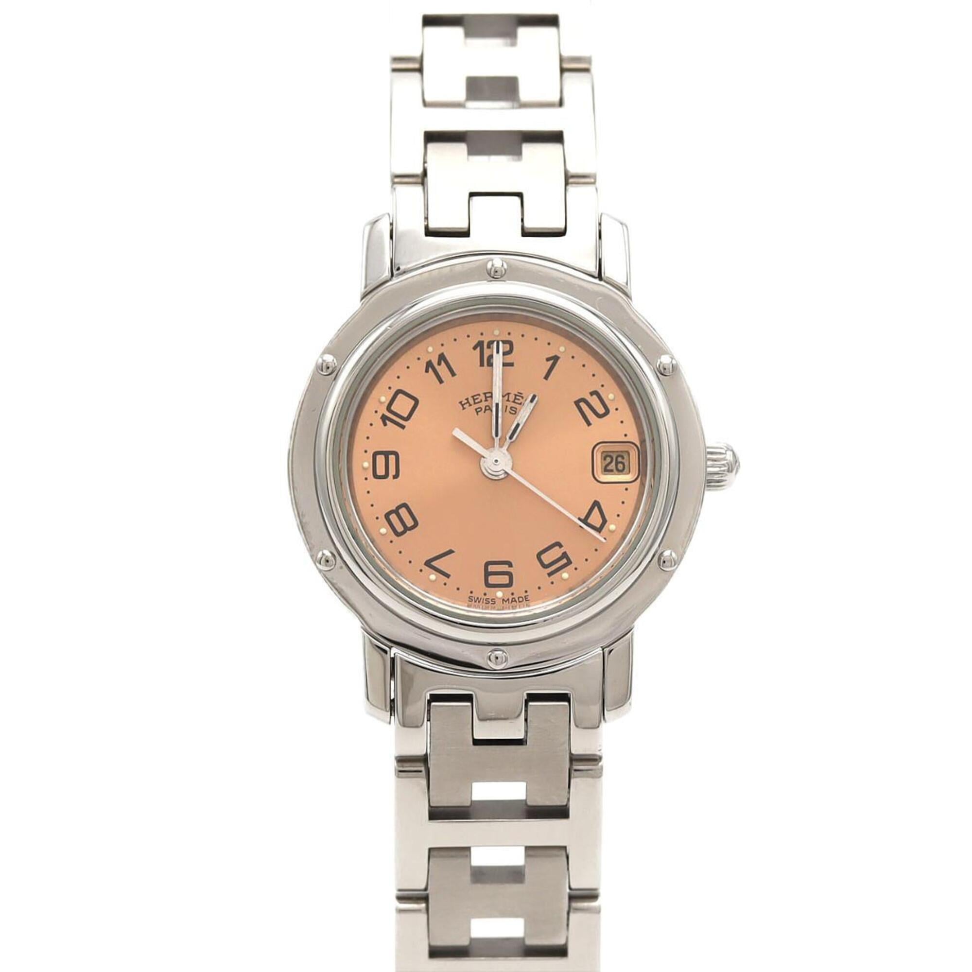 Hermes Clipper CL4.210 SS Quartz Watch — Very Good