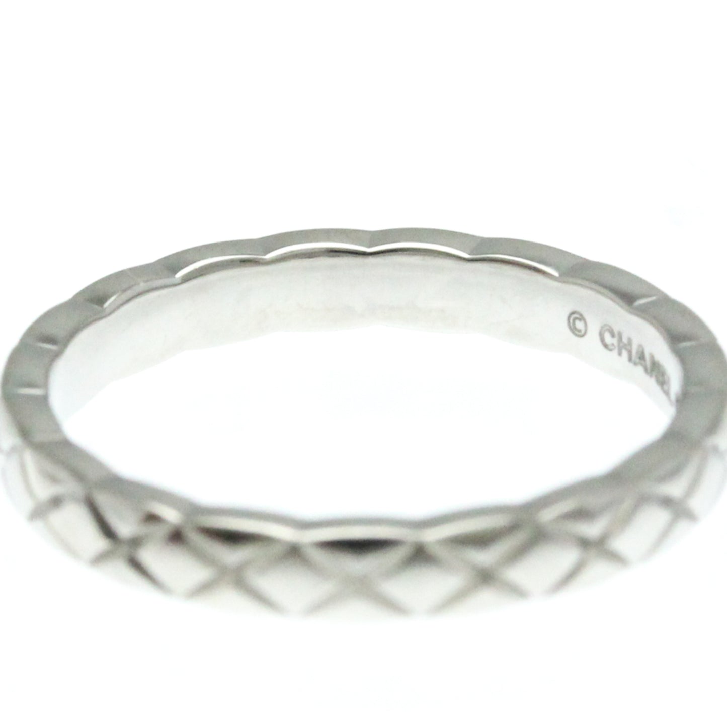 Chanel Coco Crush Ring Mini Model 1P Diamond Platinum Fashion Diamond Band Ring Silver
