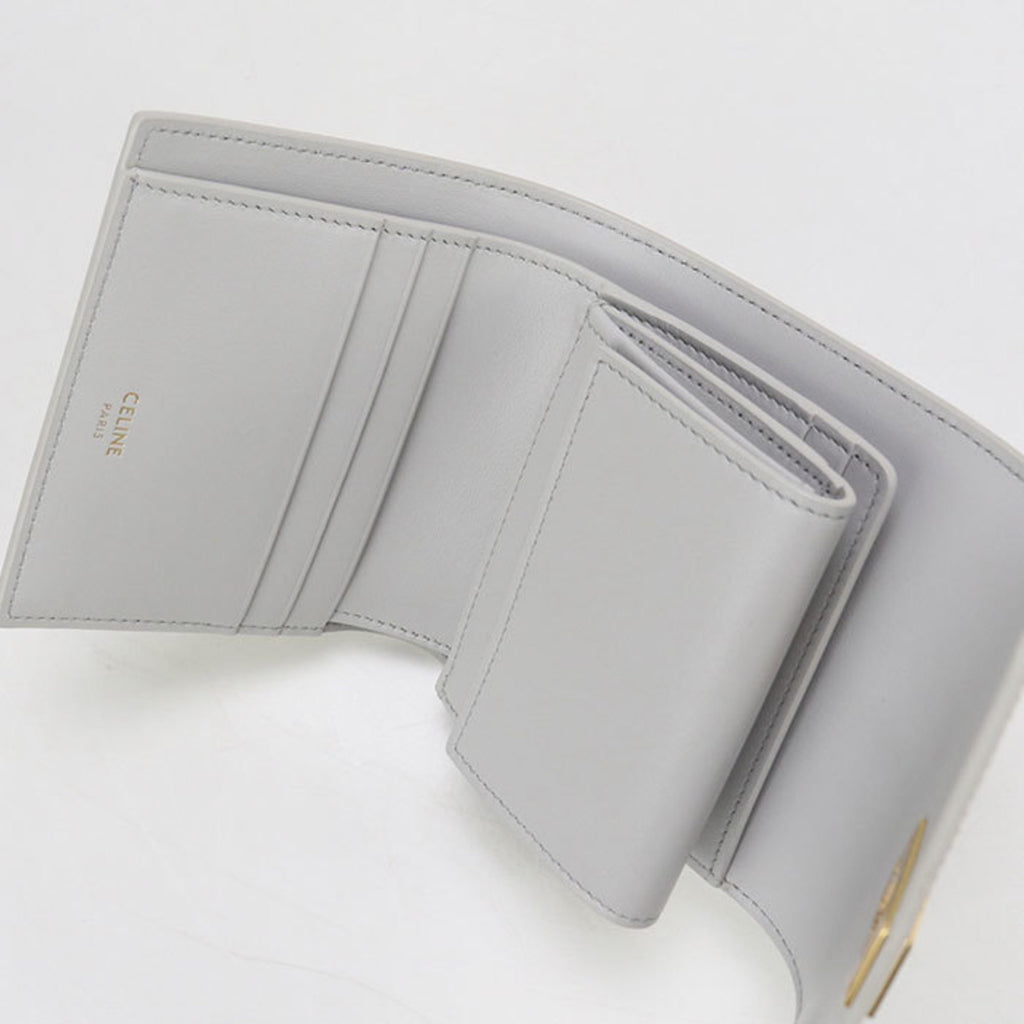 CELINE Small Trifold Wallet 10F52 3CQ7, Size 16 (Cèze), Women's, Gray