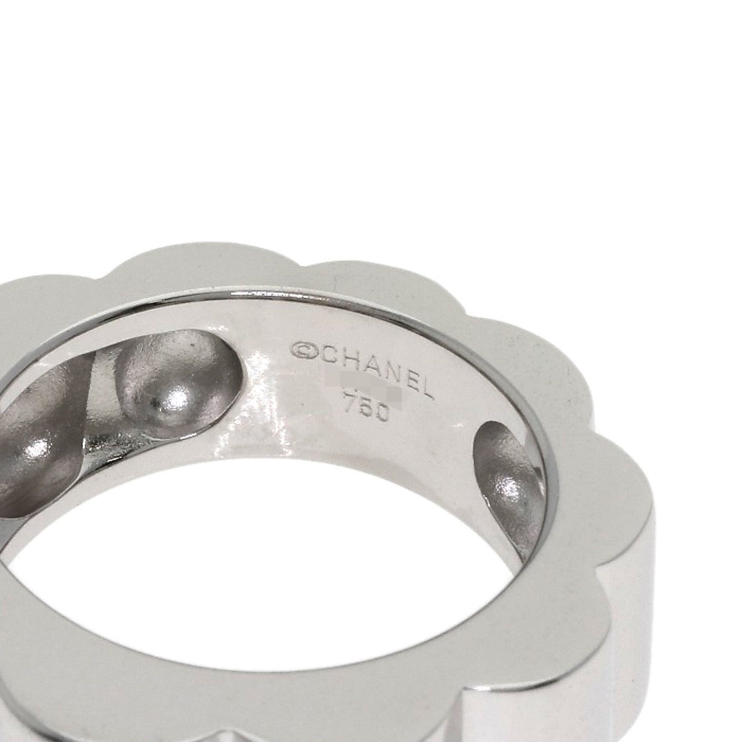 CHANEL Profield Camellia Ring in 18K White Gold for Women