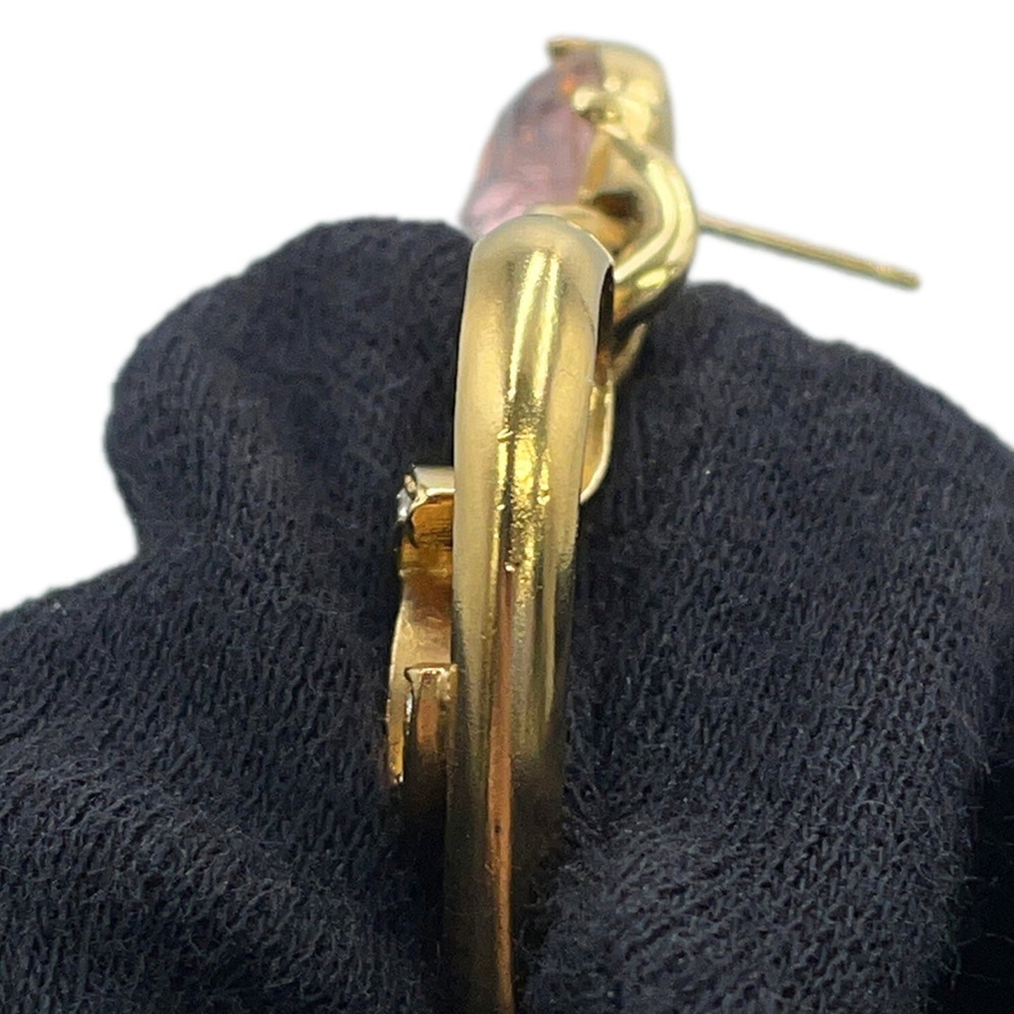 Chanel Coco Mark Rhinestone Metal Earrings C23C ABA100 CHANEL