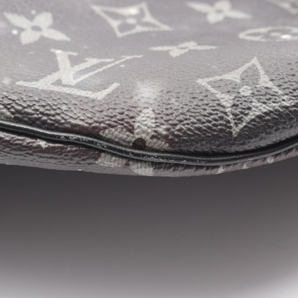 Louis Vuitton Discovery Bum Bag, Waist Body Coated Canvas and Leather, Monogram Galaxy, Men's, Black Gray, M44444