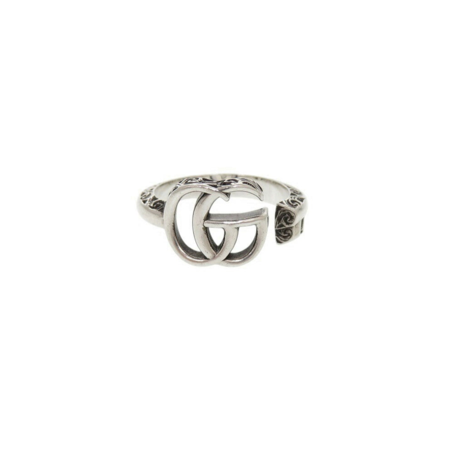 Gucci Double G Ring, Silver 925, Size 15-16 (#17), 1241GUCCI