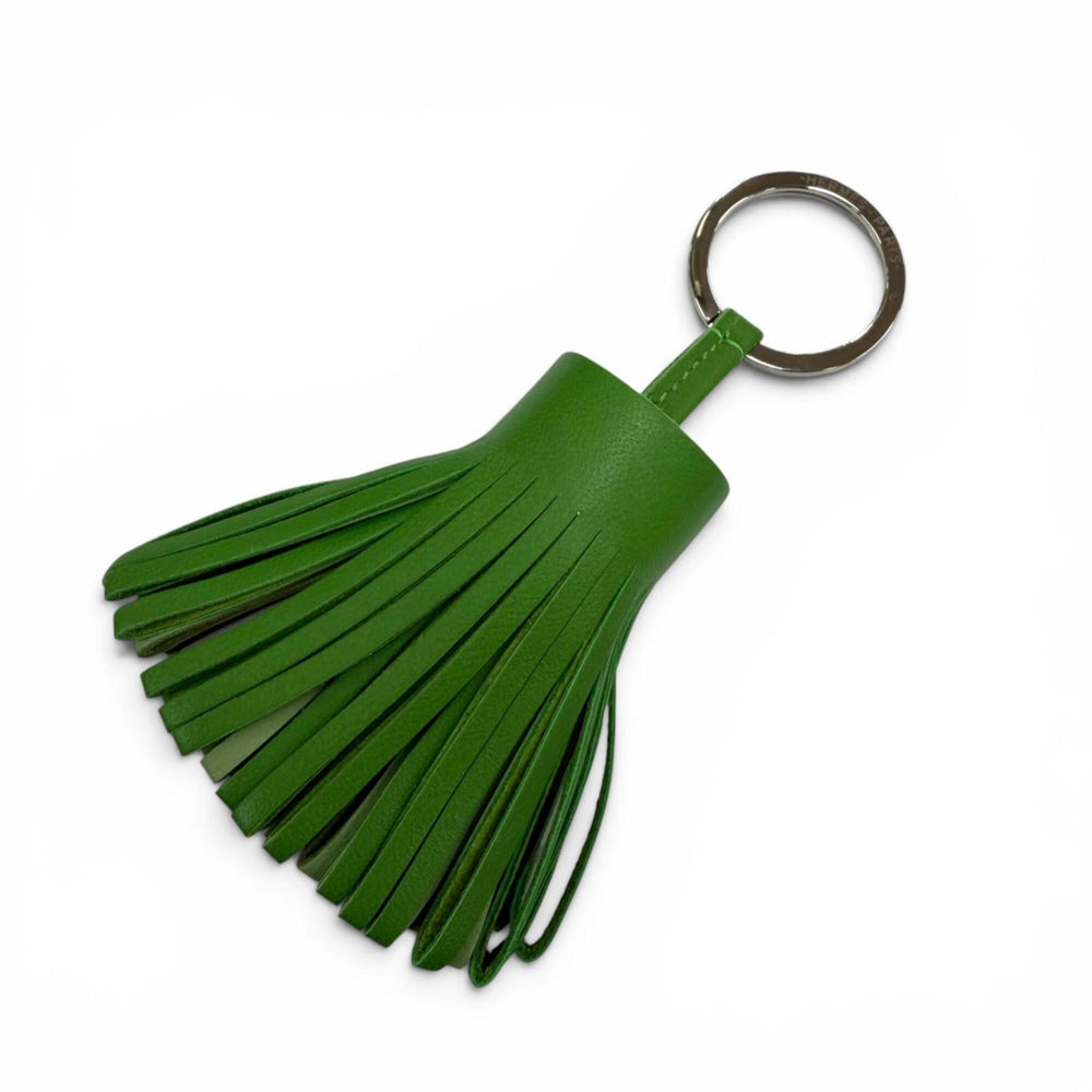 HERMES Carmen Agneau Milo Vert Yucca Fizz Mauve Pale Tricolor Bag Charm, W Stamp, Made in France, Women's, with Box — Like New