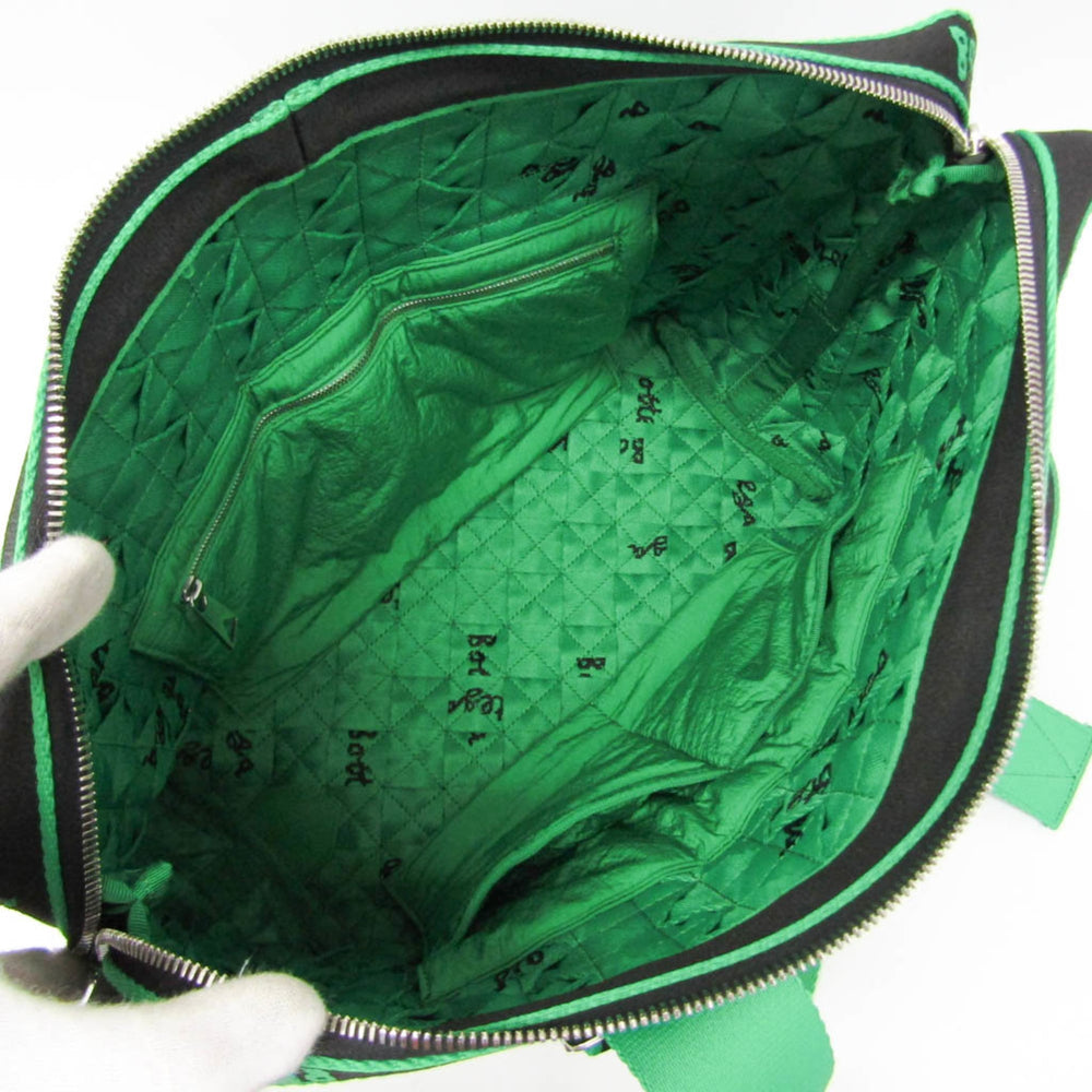 Bottega Veneta Lightweight Webbing Intrecciato 679970 Men's Polyamide Boston Bag,Shoulder Bag Black,Green — Like New
