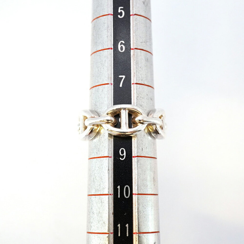 Hermes Ancienne Chaine d'Ancre Ring, Silver 925, #48, Women's