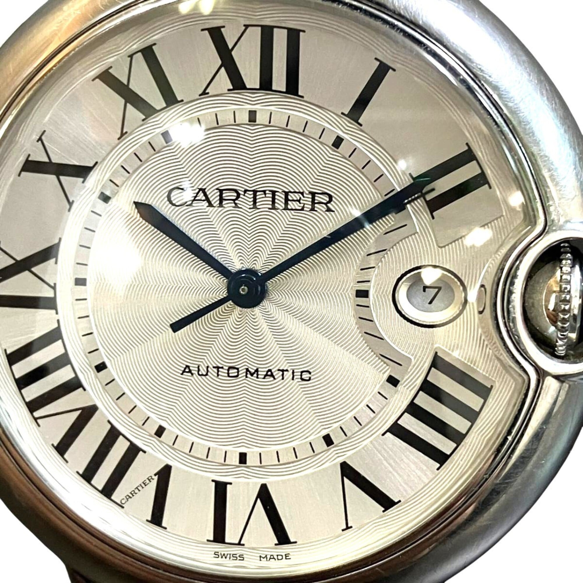 Cartier Ballon Bleu de wristwatch, total weight 145.8g, stainless steel, automatic movement, silver dial, WSBB0049 — Good