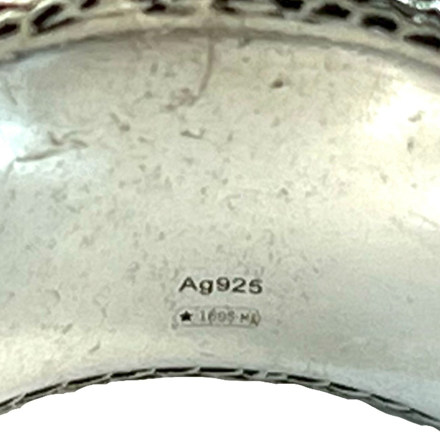 GUCCI Interlocking Double G Snake Ring, 925 Sterling Silver, Size 20, Men's, 43680