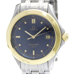 OMEGA Seamaster 18K Gold Steel Quartz Ladies Watch 2411.80 Polished — Very Good