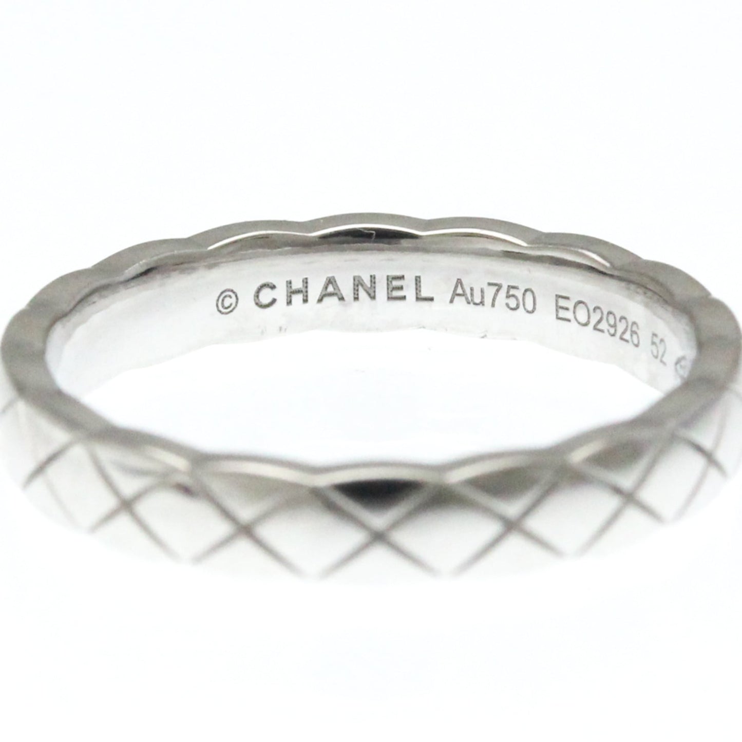Chanel Coco Crush Ring Mini Model White Gold (18K) Fashion No Stone Band Ring Silver