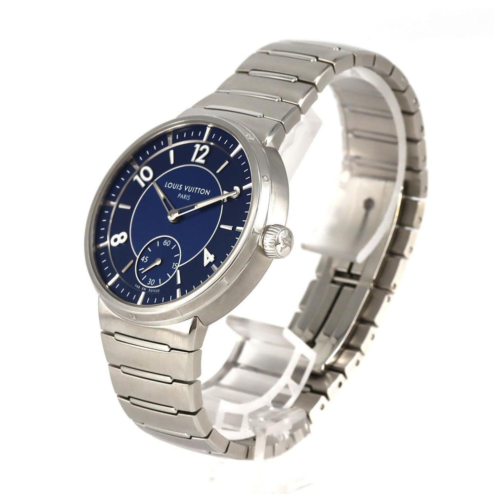 Louis Vuitton Tambour Automatic Steel Blue W1ST20 Stainless Watch — Very Good