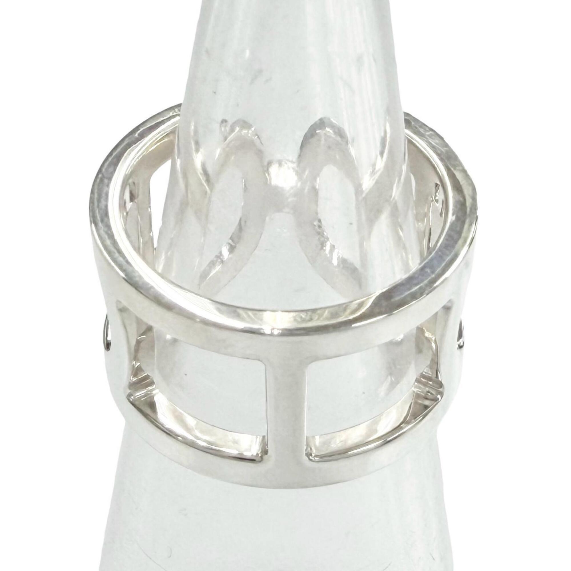 HERMES Ever Chaine d'Ancre Ring, 2018 model, AG925 sterling silver, size 48, with box, made in Italy, weight 5.5g, women's, highly recommended! — Like New
