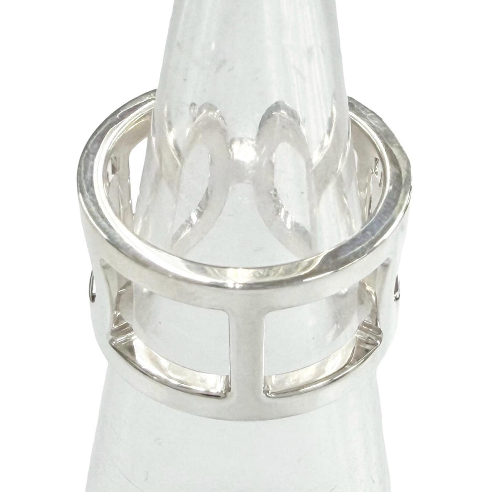 HERMES Ever Chaine d'Ancre Ring, 2018 model, AG925 sterling silver, size 48, with box, made in Italy, weight 5.5g, women's, highly recommended! — Like New
