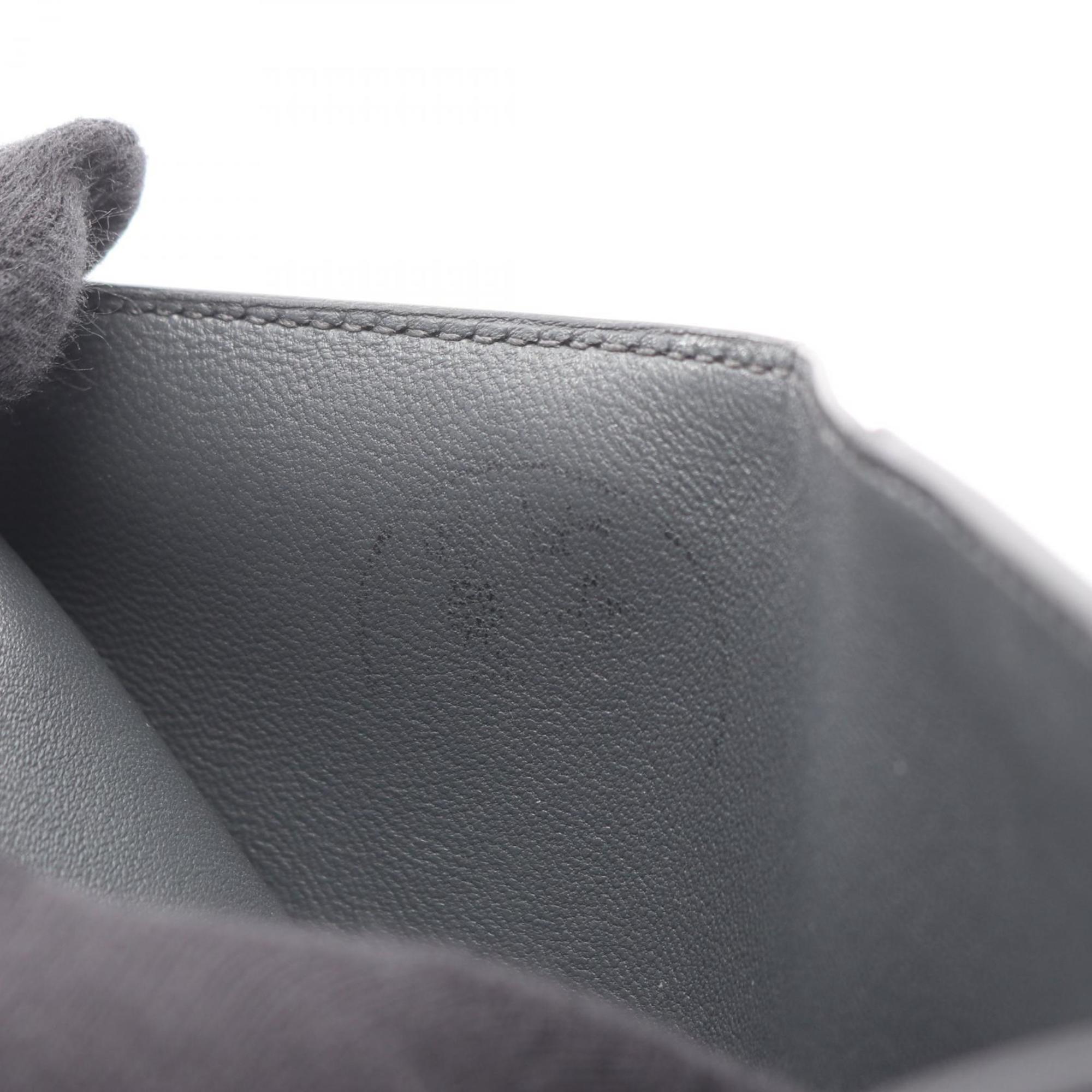 Hermes Hermès Bearn Compact Bifold Wallet, Leather, Epsom Women's, Gray