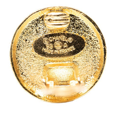 CHANEL Coco Mark Earrings, Gold Plated, Women's — Like New