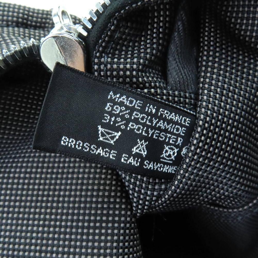HERMES Air Line MM Silver Hardware Serie Button Canvas Tote Bag Gray Made in France Women's — Like New