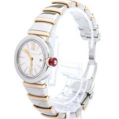 BVLGARI Lvcea 18K Pink Gold Steel Quartz Ladies Watch LUP28SG Polished — Very Good