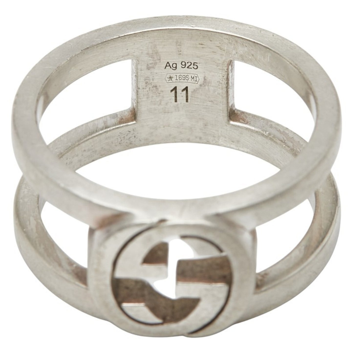Gucci Interlocking G Ring #11 SV925 Silver Women's GUCCI