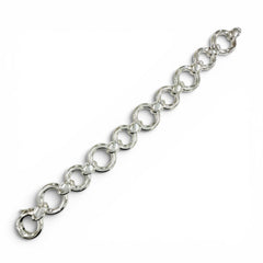 HERMES Vintage Frontaire Bracelet, SV925 Bangle, Silver, Weight 55.2g, Women's — Like New