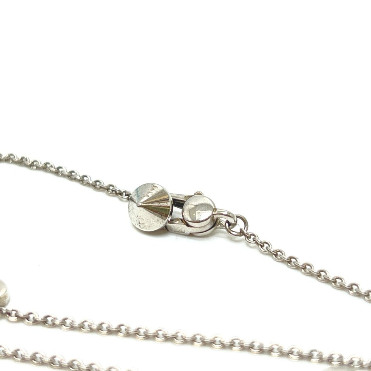 GUCCI Blue Topaz Heart Chain Long Necklace in SV925 Silver for Women