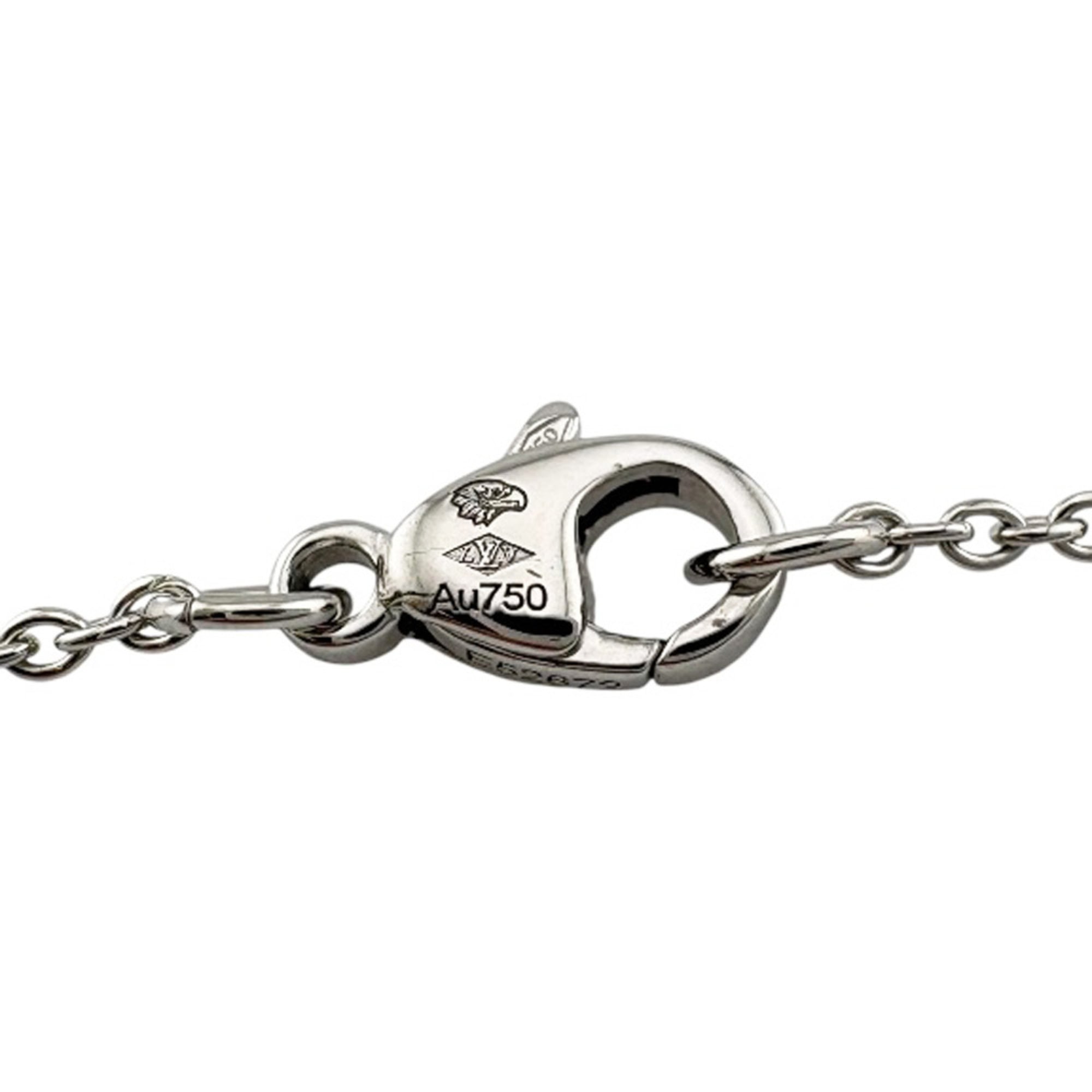 Louis Vuitton Pendant Empreinte Necklace, 18K White Gold, Women's, LOUIS VUITTON — Like New