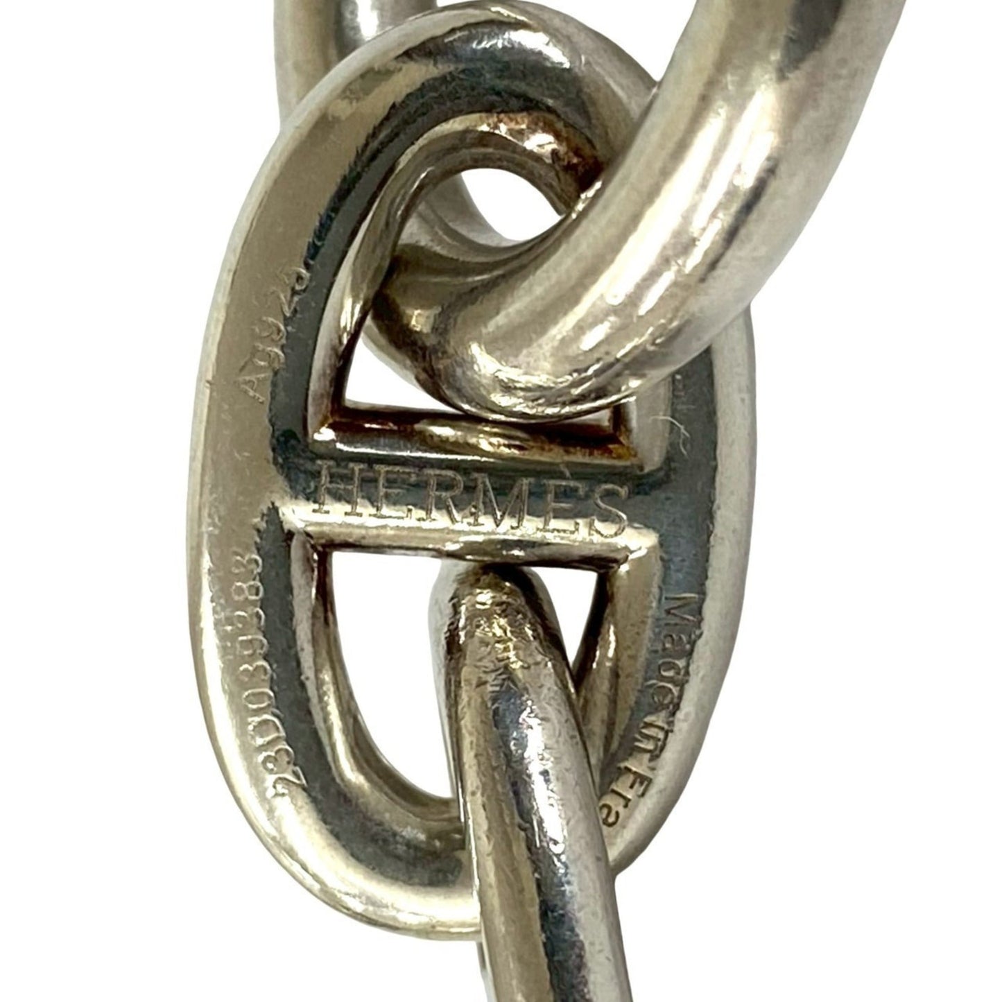 HERMES Chaine d'Ancre TGM 12-link Silver 925 Chain Bracelet Bangle 21793