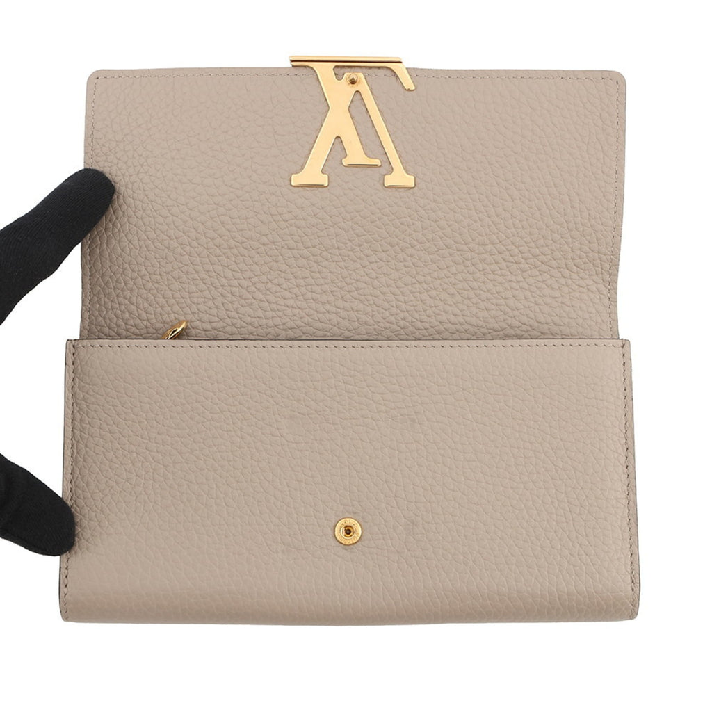 Louis Vuitton Taurillon Leather Long Wallet Portefeuille Capucines M61249 LOUIS VUITTON