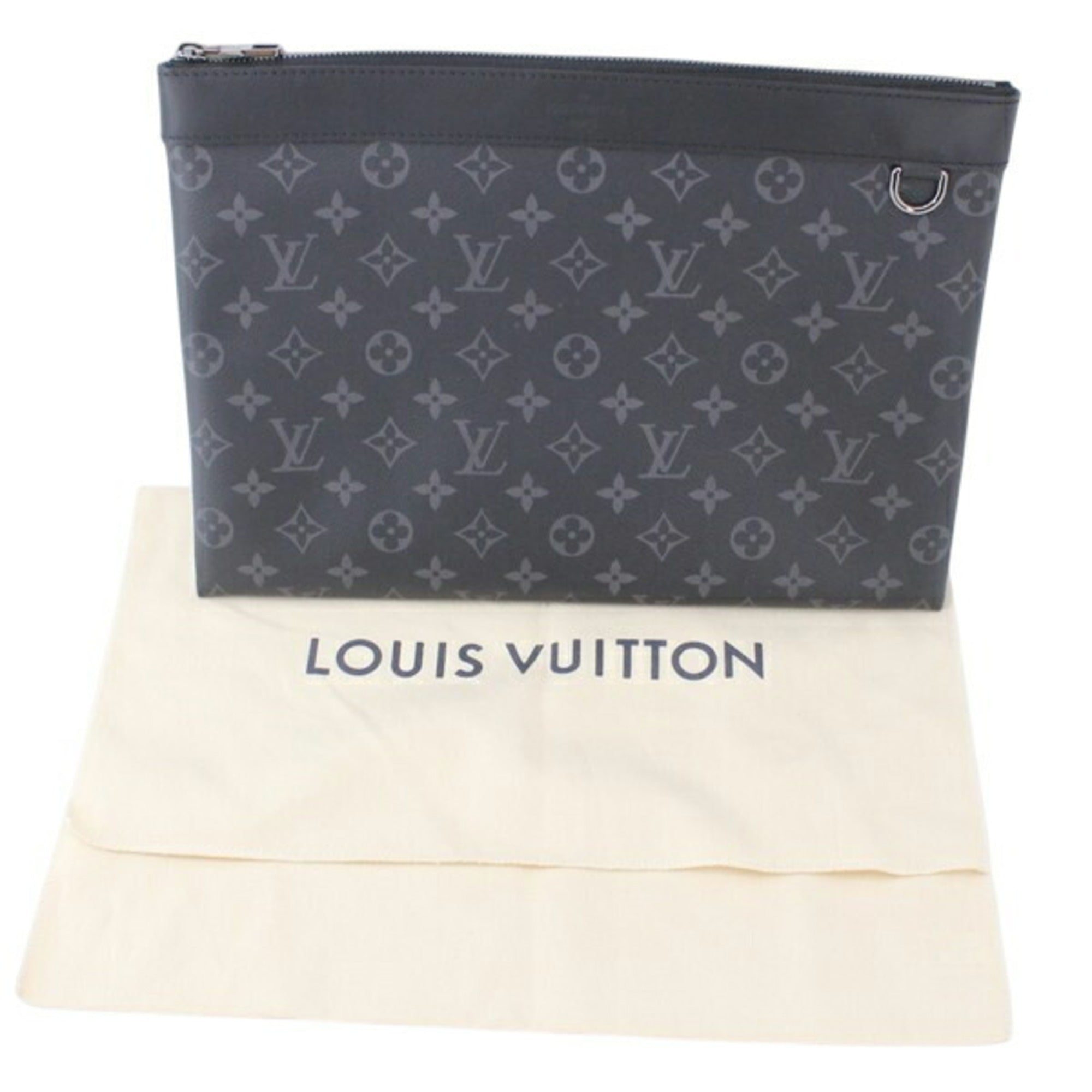 Louis Vuitton Pochette Discovery Monogram Eclipse Clutch Bag for Men, M62291, LOUIS VUITTON T6128 — New - Store Return