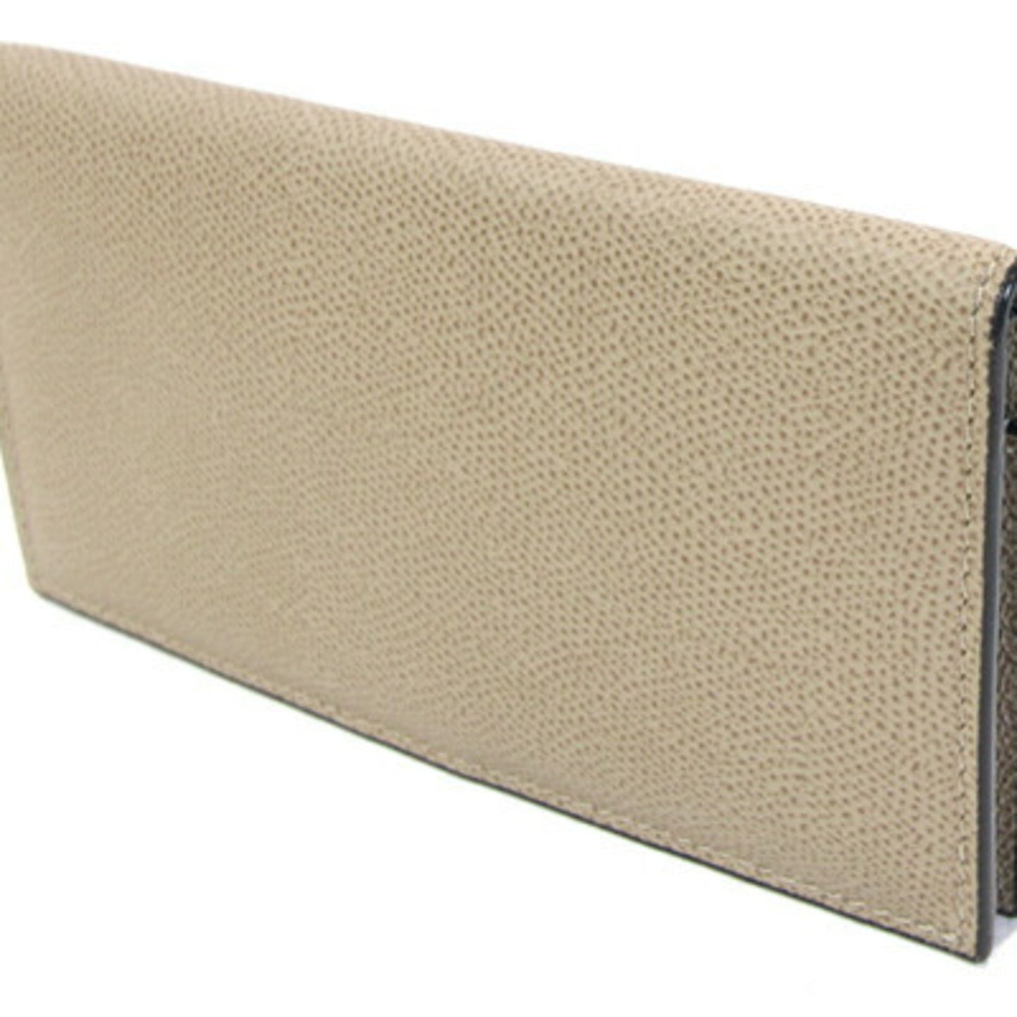 Valextra Bi-Fold Long Wallet Vertical 12 Cards SGNL0021028 Oyster Gray Leather Men's Women's