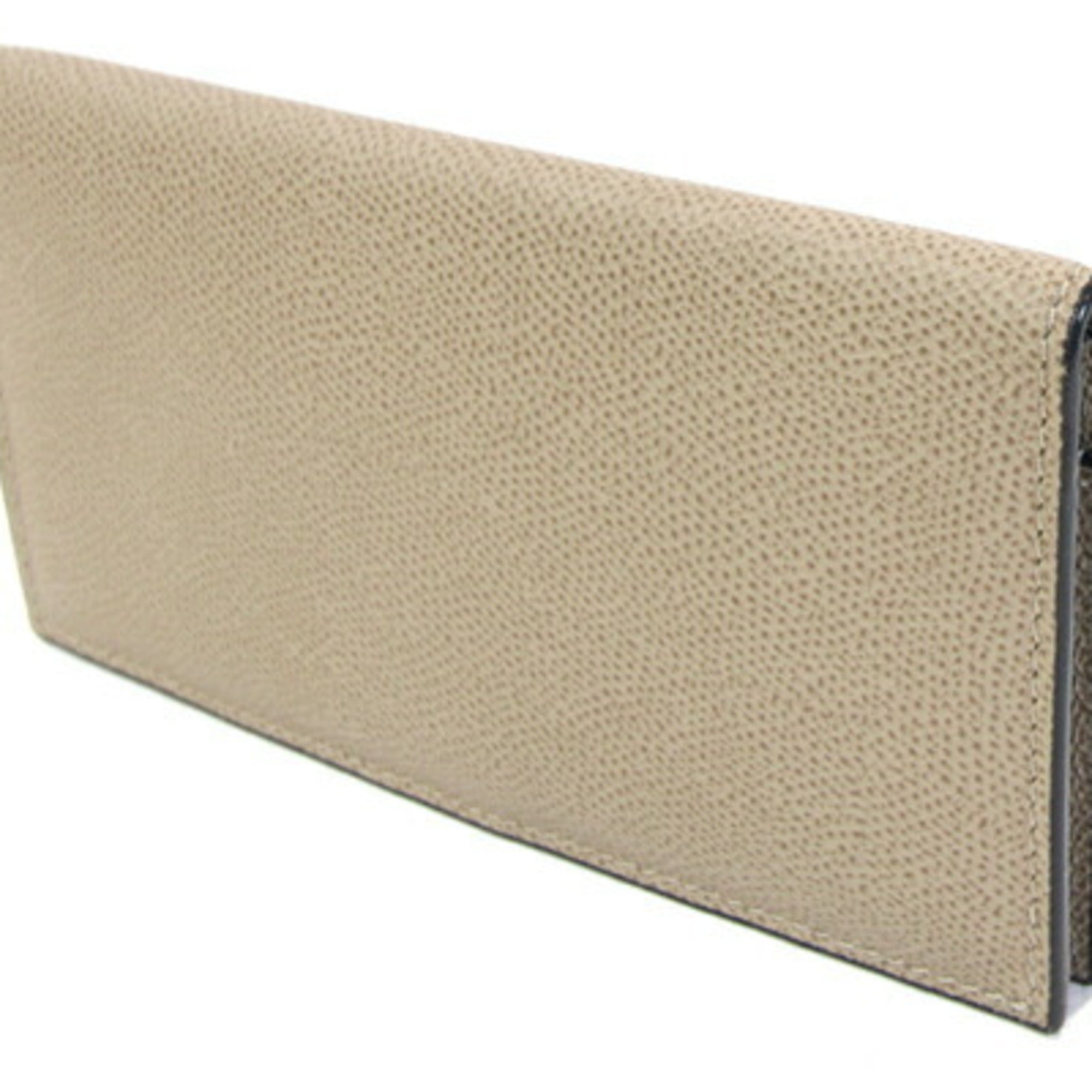 Valextra Bi-Fold Long Wallet Vertical 12 Cards SGNL0021028 Oyster Gray Leather Men's Women's