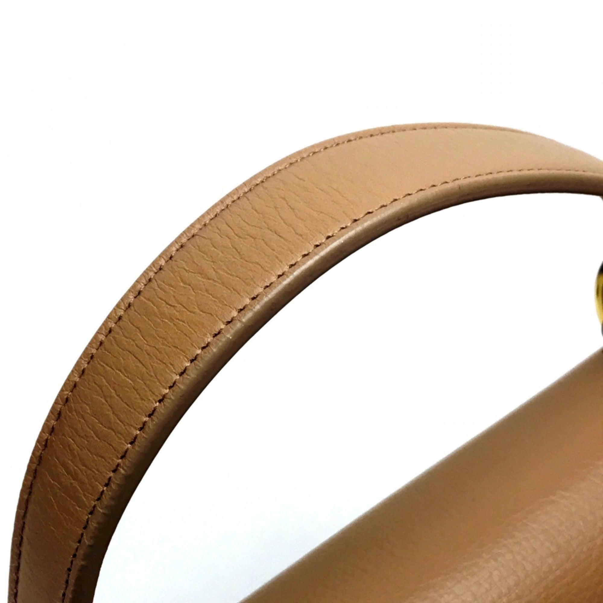 SAINT LAURENT Saint Laurent Paris 368229 Muse Toe Handbag Shoulder Bag Leather Women's Beige — Like New