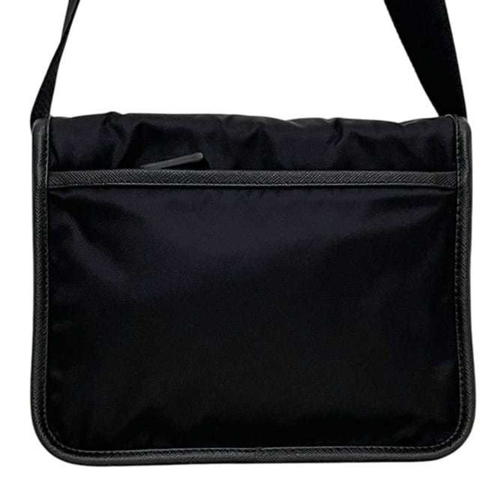 Prada Shoulder Bag f-25189 Black NERO Tessuto 2VD034 Unused Nylon Saffiano Leather Re-Nylon 279 102 PRADA RE NYLON Crossbody Strap Flap — Like New