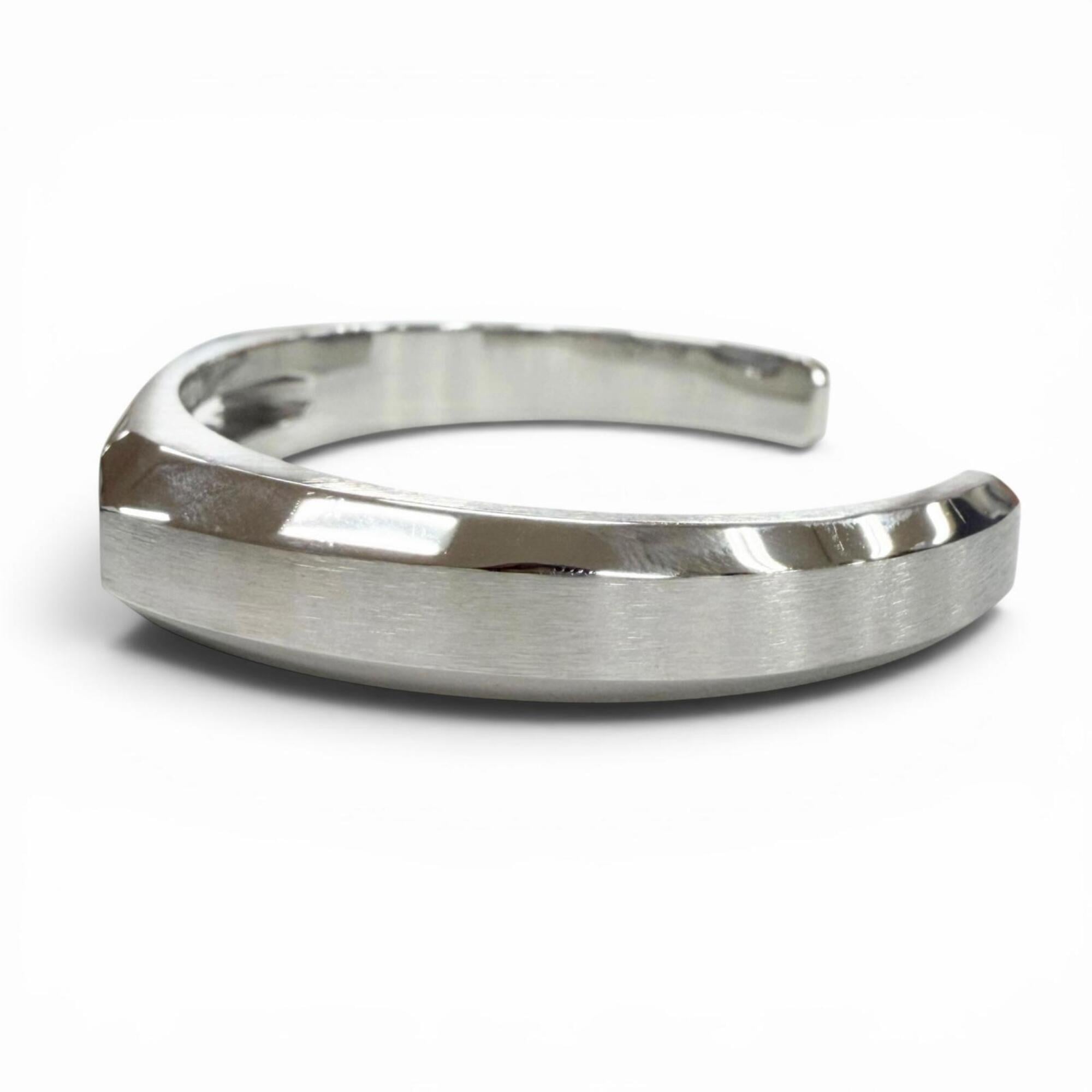 HERMES Delta Cuff Metal T5 Bangle Bracelet, 2020 Model, Silver, Made in France, Men's/Women's Accessory, Comes with Box and Dust Bag — Like New
