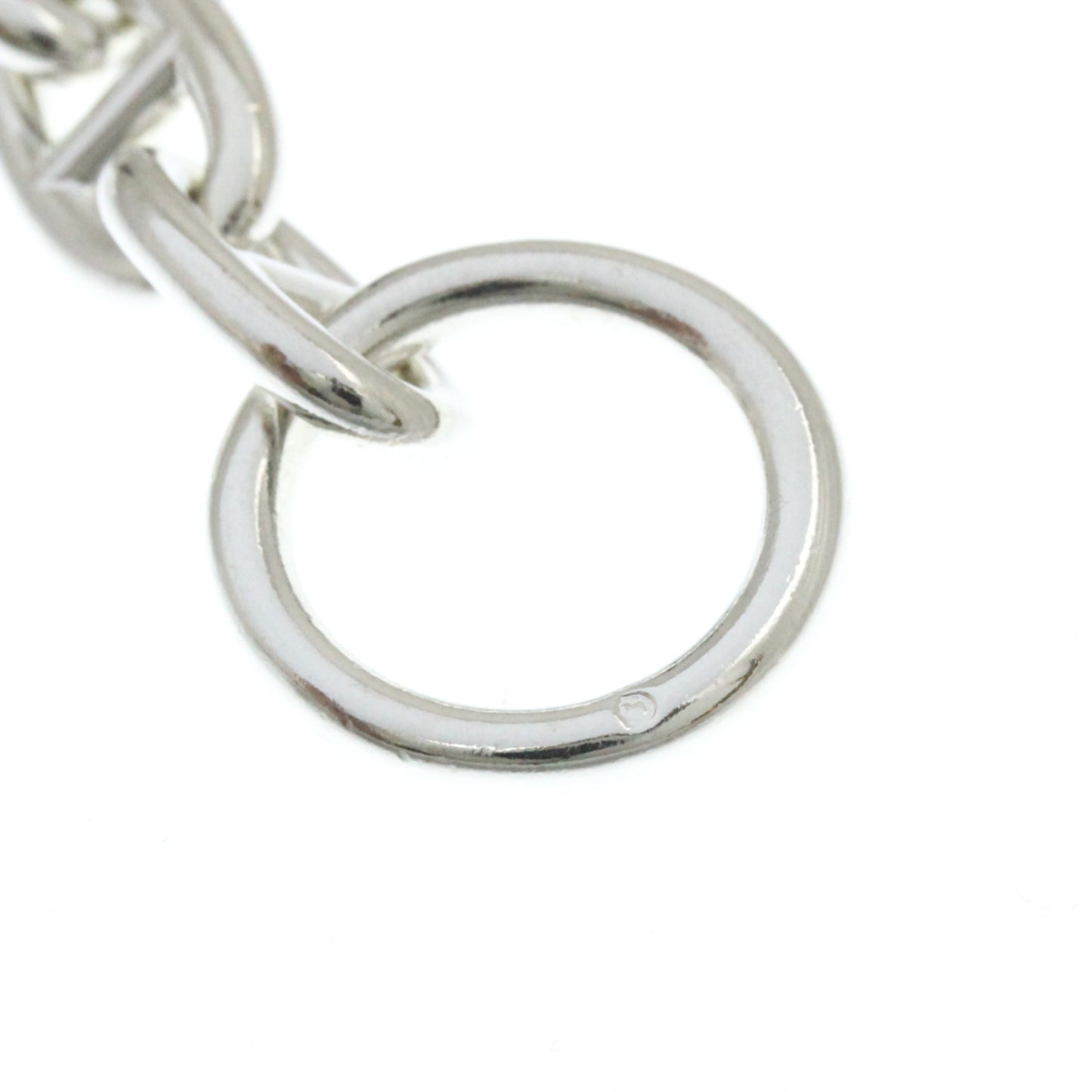 Hermes Chaine D'Ancre MM Silver 925 No Stone Link Bracelet Silver