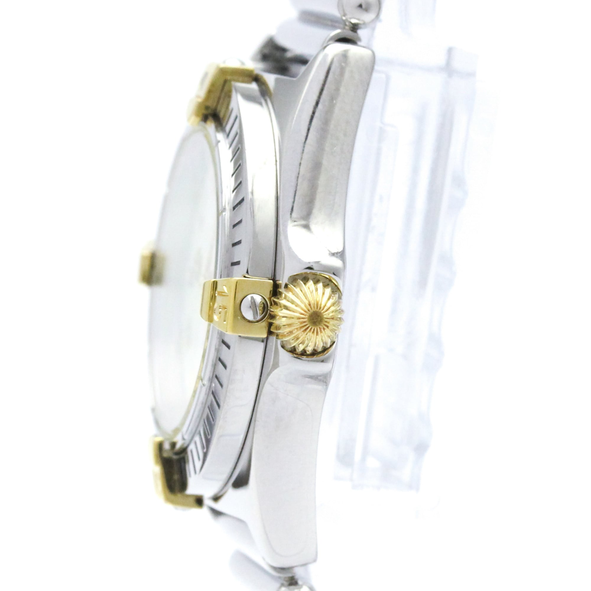 BREITLING Callistino 18K Gold Steel Quartz Ladies Watch B52043 Polished — Very Good
