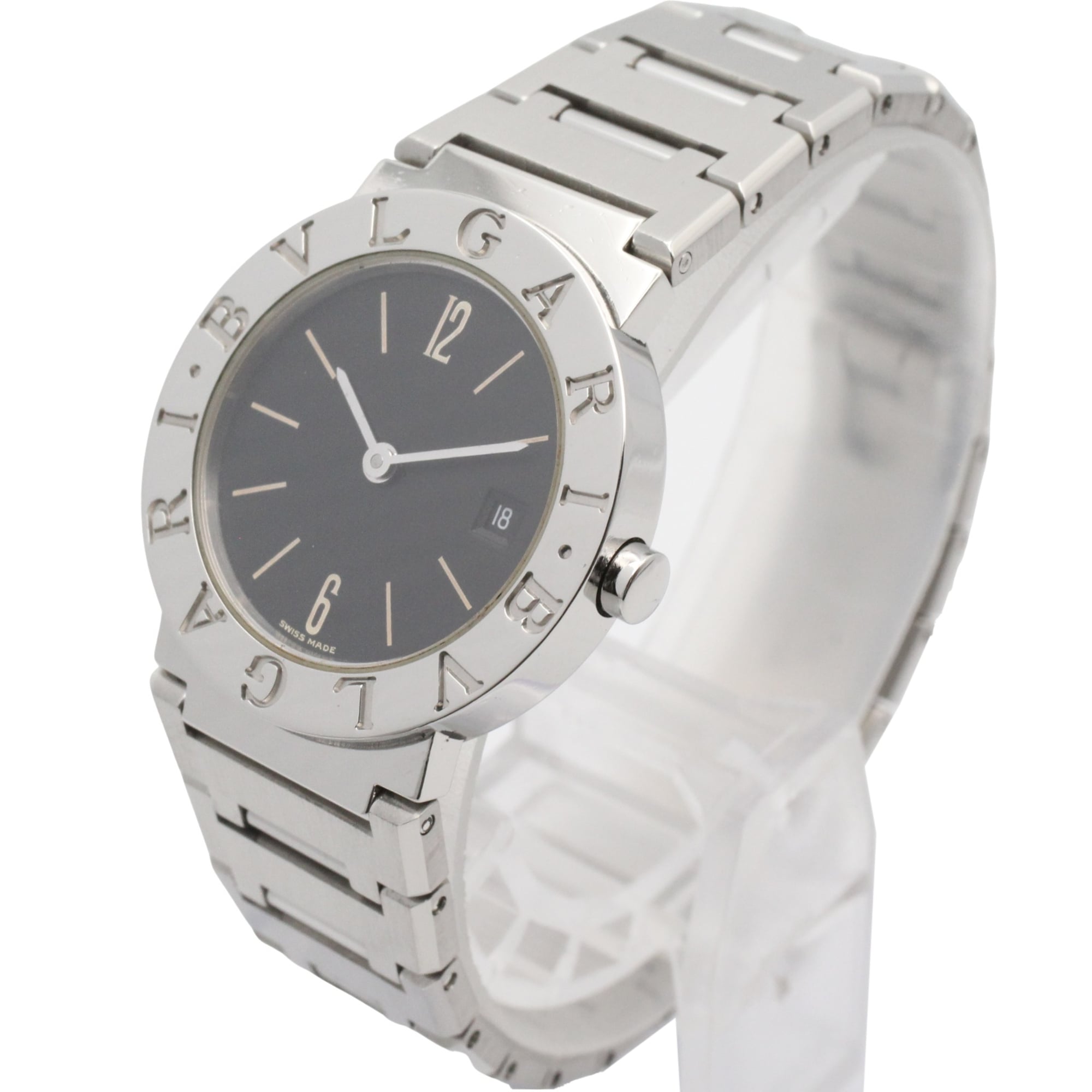 Bulgari BVLGARI Watch Stainless Steel Ladies Black BB26SSD — Very Good