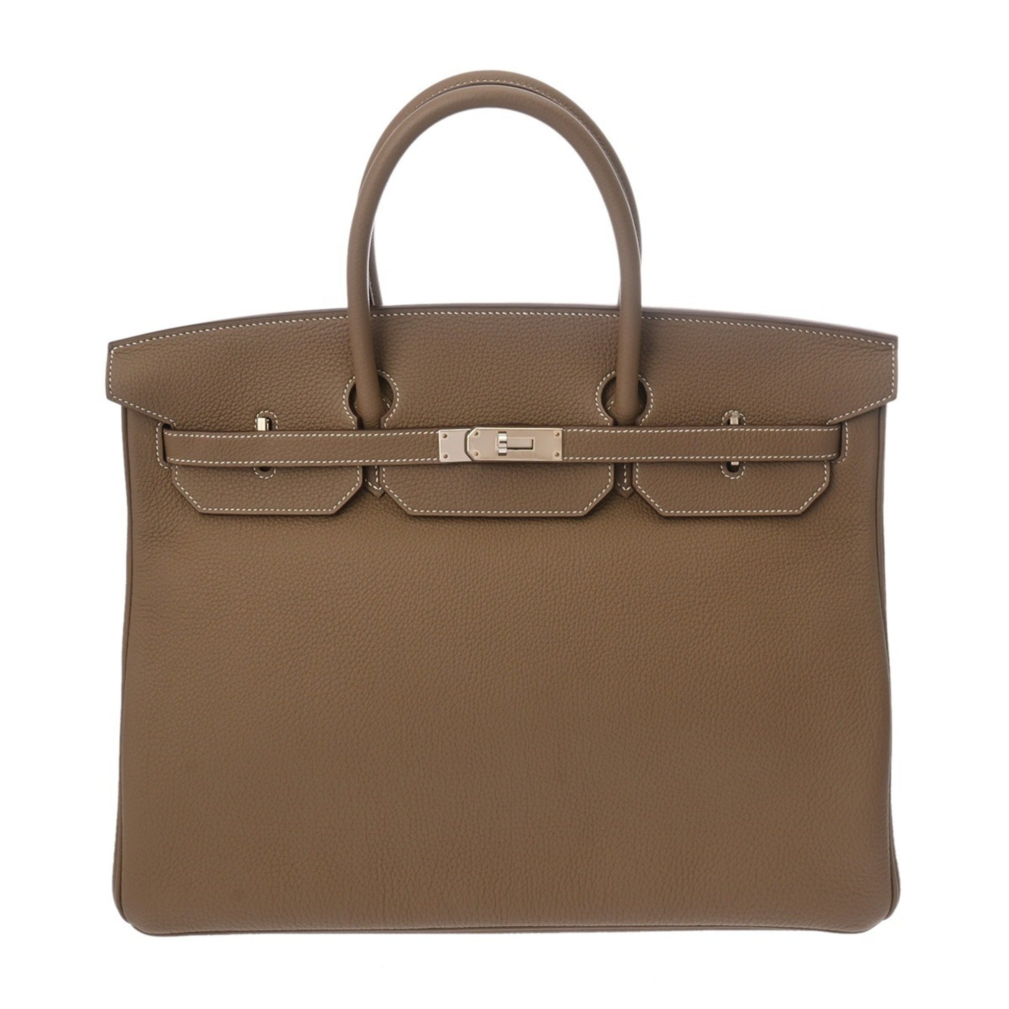 HERMES Birkin 40 Etoupe Z Stamp (circa 2021) Unisex Togo Handbag