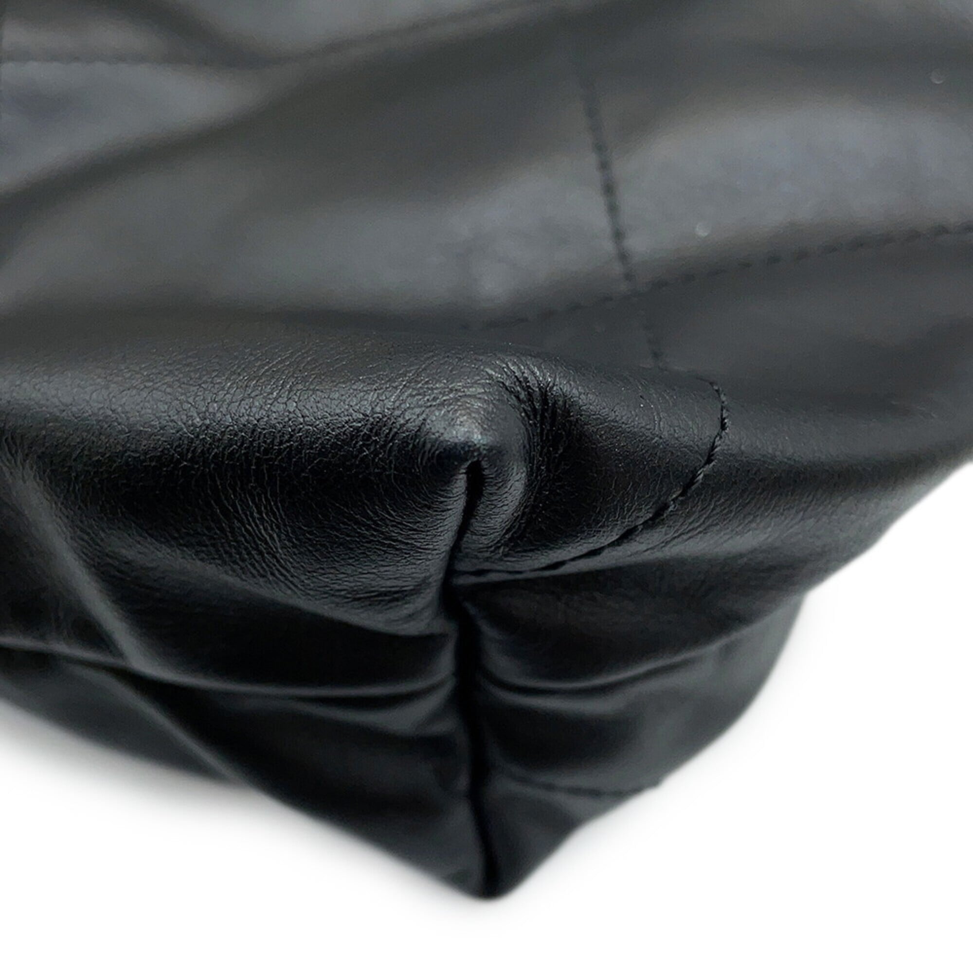 Chanel Backpack, 22 Large, Shiny Calf Leather AS3313, CHANEL Handbag, Black, Women's — Like New