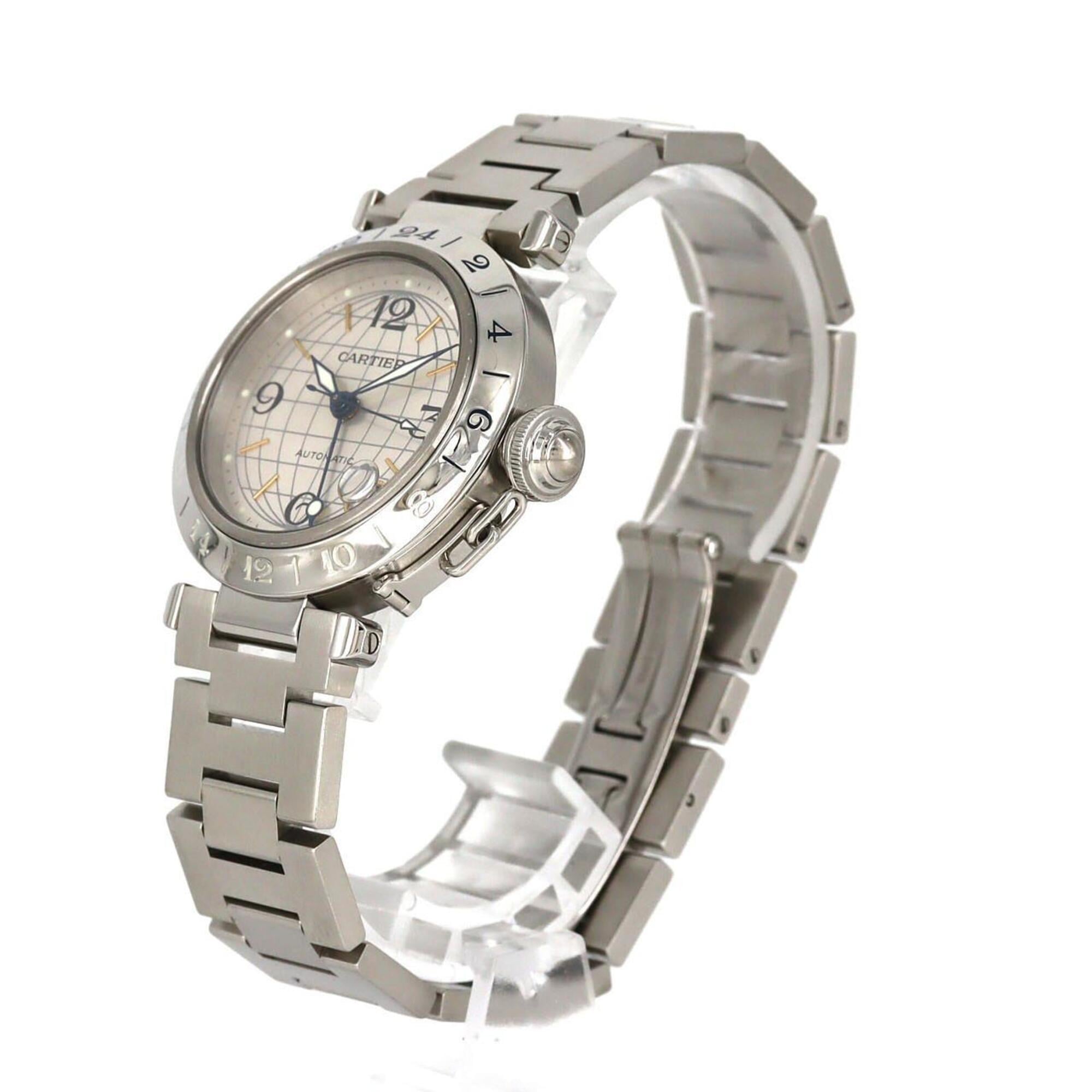 Cartier Pasha C GMT W31029M7 Stainless Steel Automatic Watch — Very Good